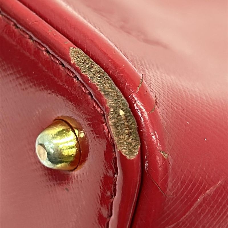 Versace Gianni Handbag Red Leather