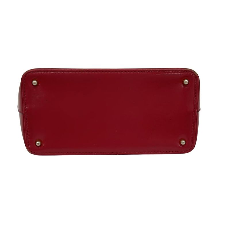 Versace Gianni Handbag Red Leather