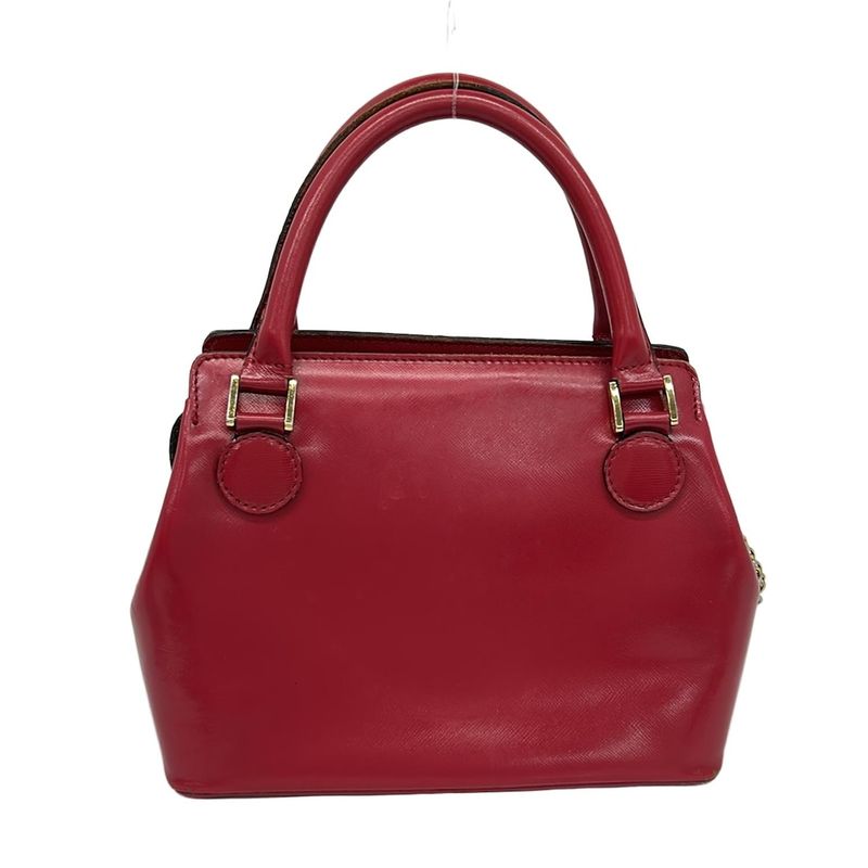 Versace Gianni Handbag Red Leather