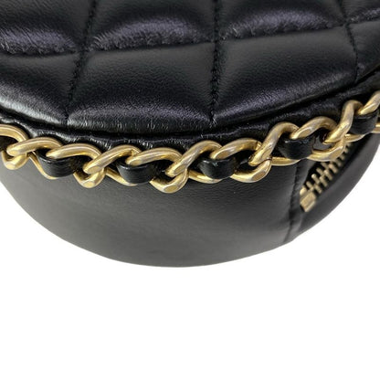 Chanel Shoulder Bag Classic Chain Clutch Quilted Black Vintage Gigold Lambskin