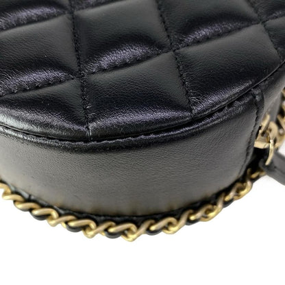 Chanel Shoulder Bag Classic Chain Clutch Quilted Black Vintage Gigold Lambskin