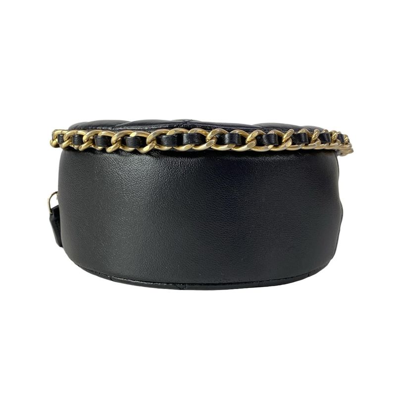 Chanel Shoulder Bag Classic Chain Clutch Quilted Black Vintage Gigold Lambskin