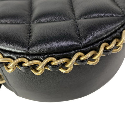 Chanel Shoulder Bag Classic Chain Clutch Quilted Black Vintage Gigold Lambskin