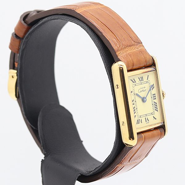 Cartier Must Tank Vermeil Quartz Ivory Dial Watch Kut