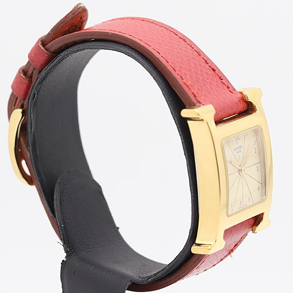 Hermes Watch Quartz Ivory Dial Kut