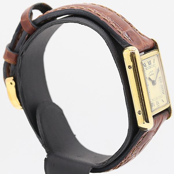 Cartier Must Tank Manual Winding Ivory Dial Watch Kut