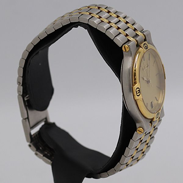 Gucci Quartz Gold Dial Date Watch Tam