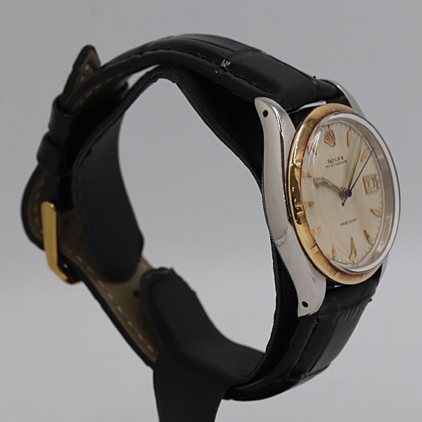 Rolex Oyster Precision Date Manual Winding Beige Dial Watch Tam
