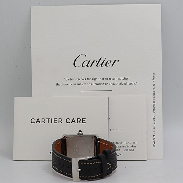 Cartier Tank Solo SM Quartz Silver Dial Watch Tam