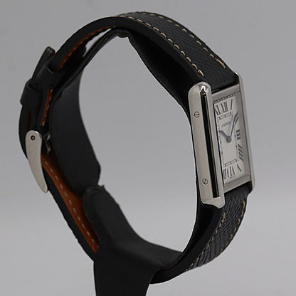 Cartier Tank Solo SM Quartz Silver Dial Watch Tam