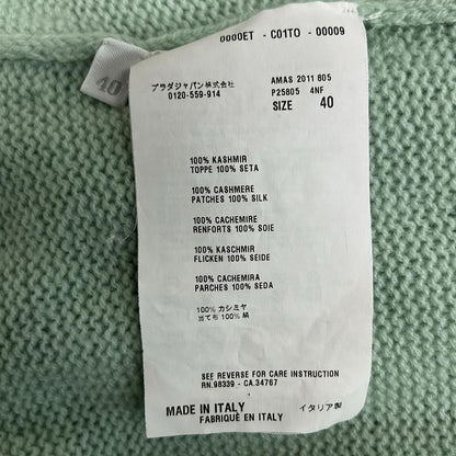 Prada Cardigan 40 M Light Green Cashmere