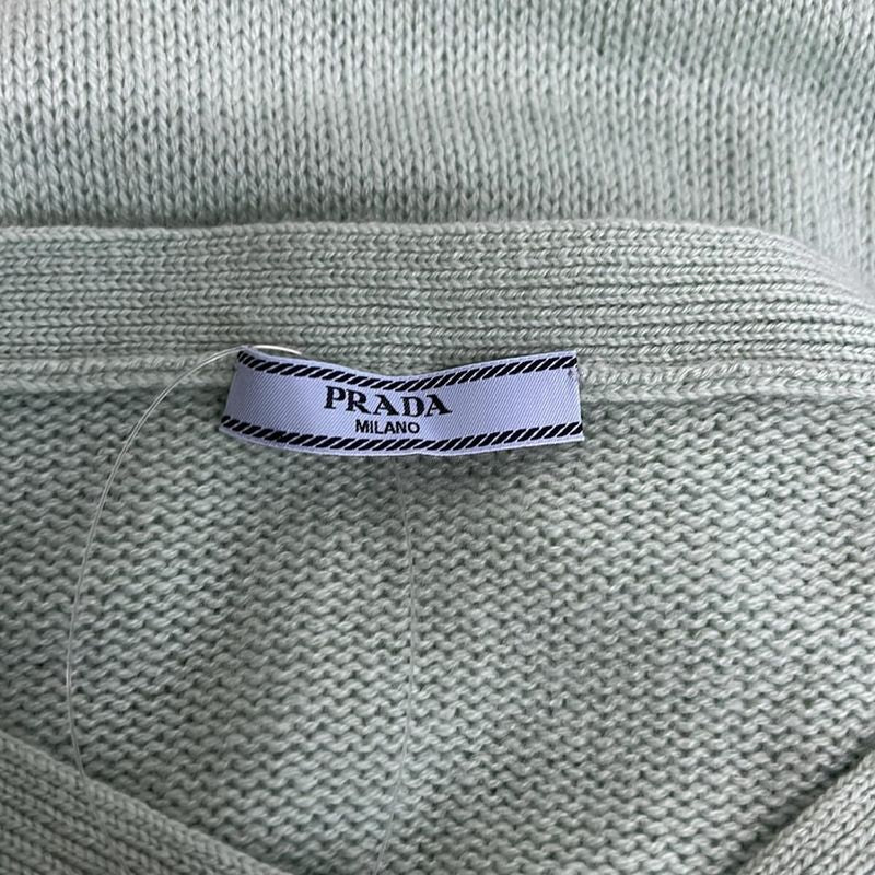 Prada Cardigan 40 M Light Green Cashmere