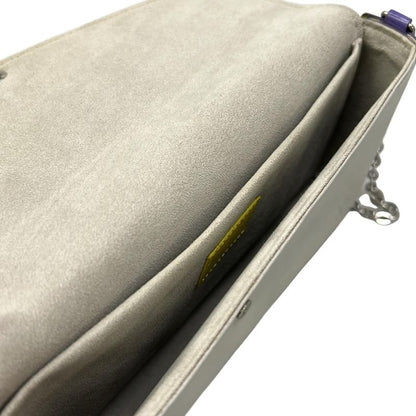 Louis Vuitton Wallet Epi Pochette Felicity Yellow Light Gray Purple Leather