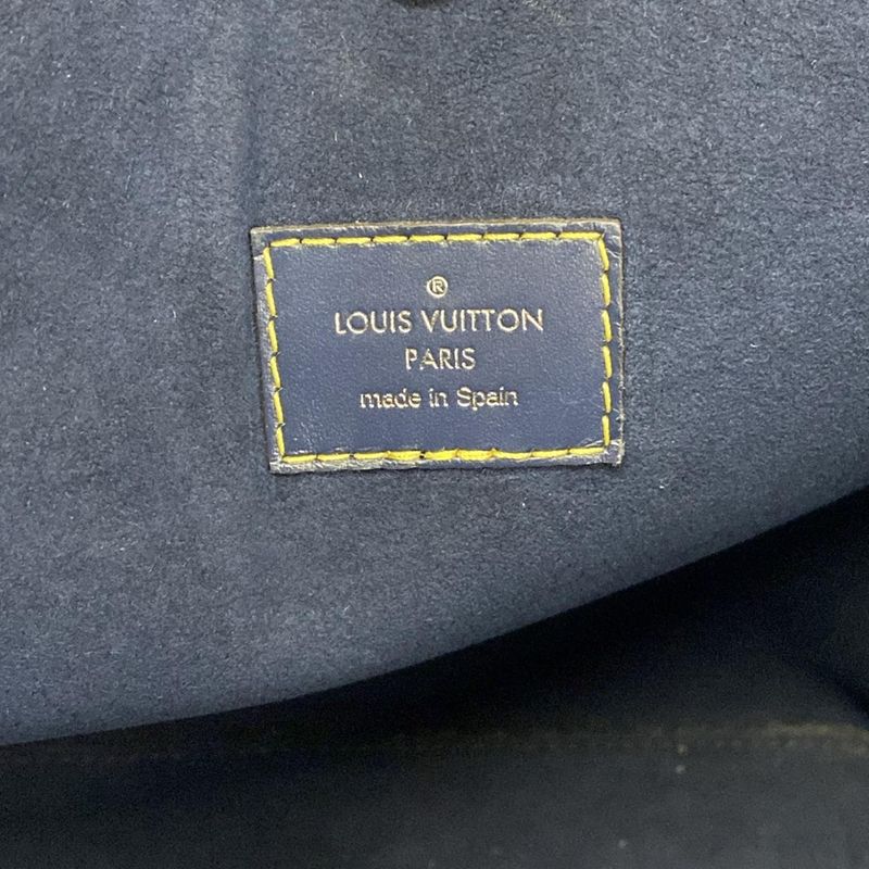 Louis Vuitton Tote Epi Denim Neverfull MM Rouge Leather Cowhide