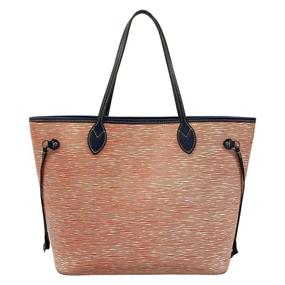 Louis Vuitton Tote Epi Denim Neverfull MM Rouge Leather Cowhide