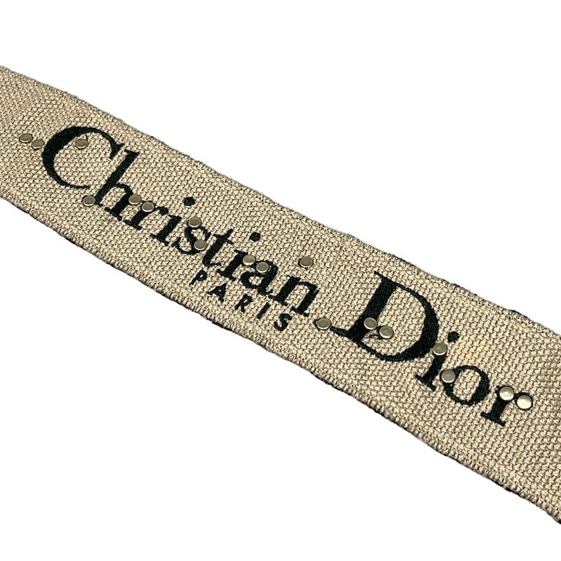 Dior Shoulder Strap Beige Dark Green Khaki Concho Leather