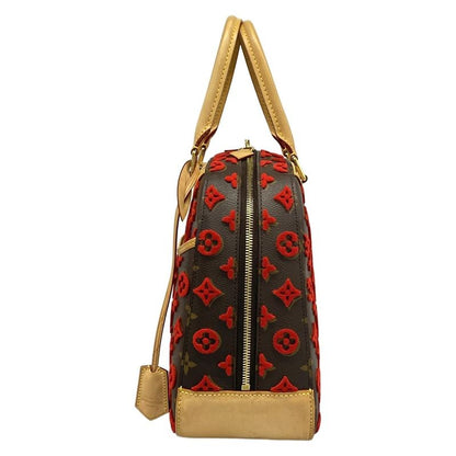 Louis Vuitton Handbag Monogram Tufting Deauville Cube Rouge