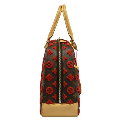 Louis Vuitton Handbag Monogram Tufting Deauville Cube Rouge