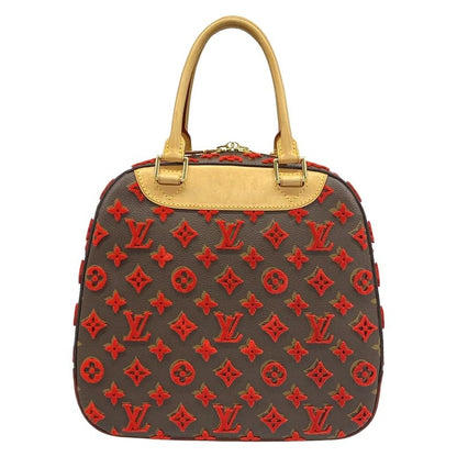 Louis Vuitton Handbag Monogram Tufting Deauville Cube Rouge