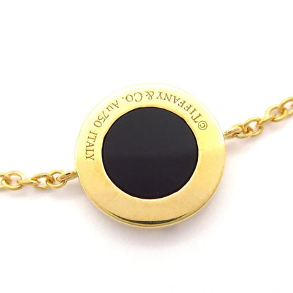 Tiffany & Co Bracelet Ttwo Circle 18k Yellow Gold Diamond Black Pave