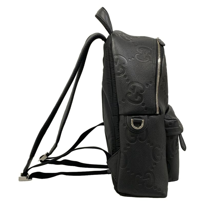 Gucci Sac Jumbo GG Backpack Black Leather