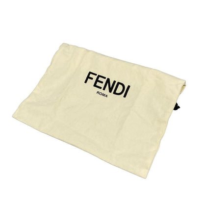 Fendi Shoulder Bag Cam Zucca Pattern Blue Camera Case Embossed Leather