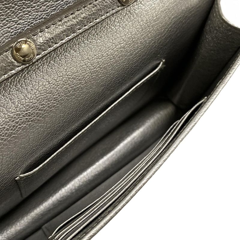 Miu Miu Shoulder Bag Miu Crystal Silver Chain Leather