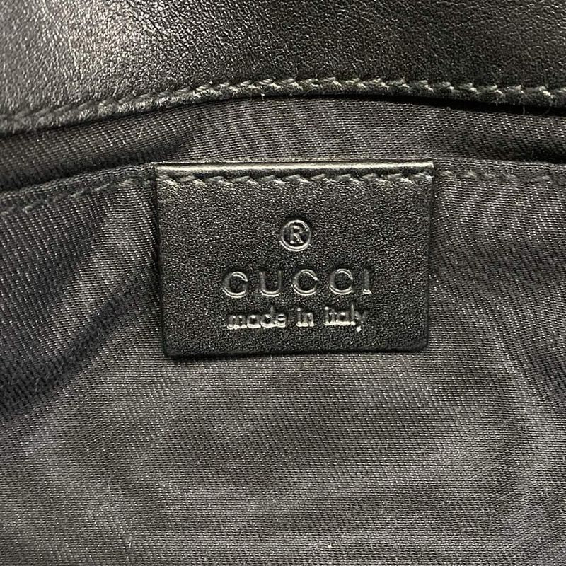 Gucci Handbag Horsebit GG Pattern Black Pink Chain Handle Leather