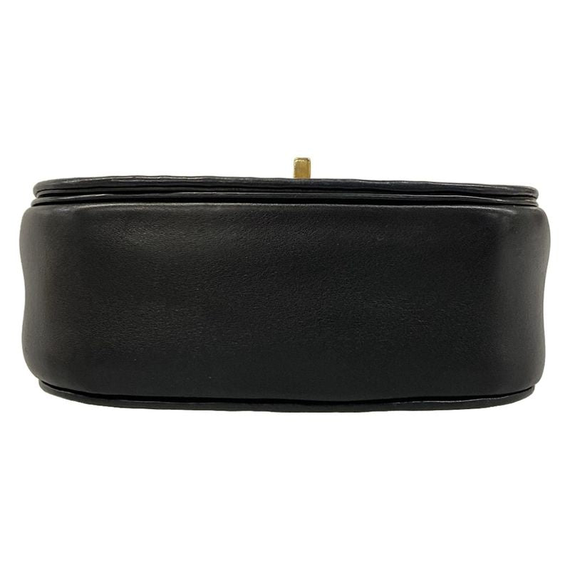 Miu Miu Shoulder Bag Matelasse Black Miu Logo Turnlock Leather