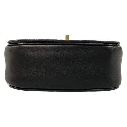 Miu Miu Shoulder Bag Matelasse Black Miu Logo Turnlock Leather