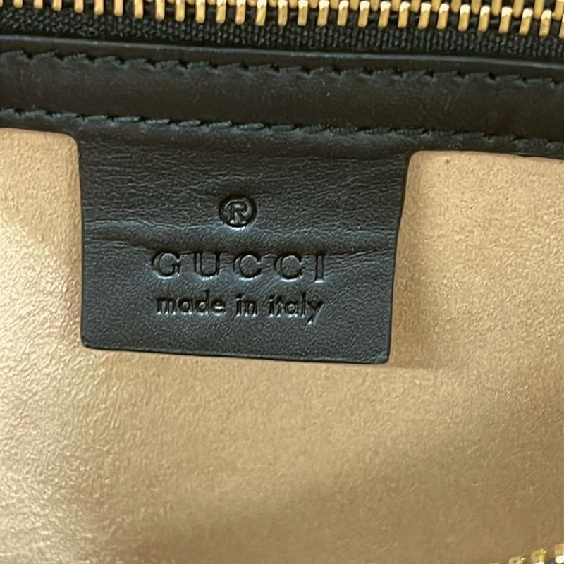 Gucci Handbag Ophidia Top Handle Bag Brown Black Multi Cotton Leather