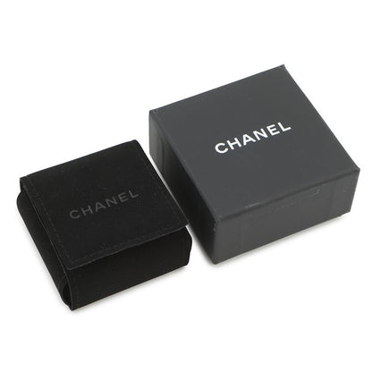 Chanel Earrings CC Logo Square Line Stone