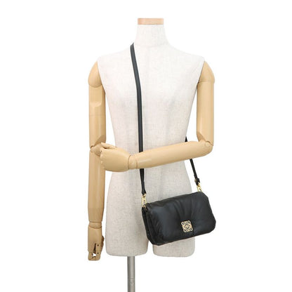 Loewe Shoulder Bag Goya Puffer Mini Shiny Nappa Lambskin Black