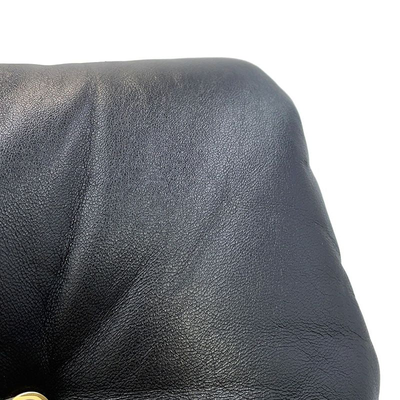 Loewe Shoulder Bag Goya Puffer Mini Shiny Nappa Lambskin Black
