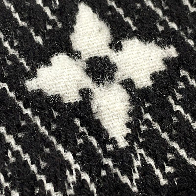 Louis Vuitton Scarf Echarpe LV Toujour Silk Cashmere Shawl Monogram Black