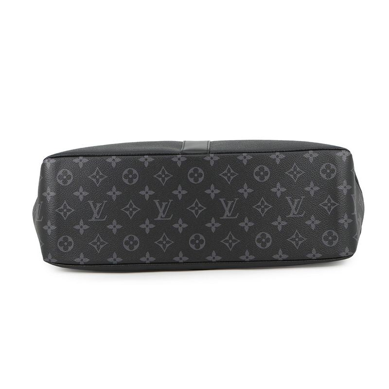 Louis Vuitton Tote Monogram Eclipse Saumur 2-Way Shoulder Bag Black