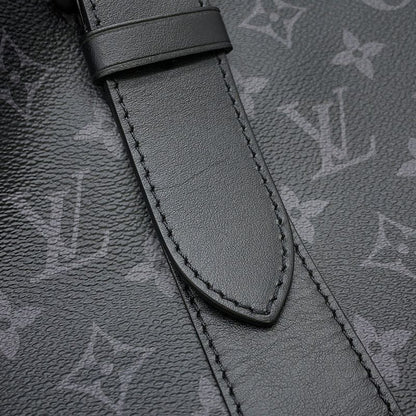 Louis Vuitton Tote Monogram Eclipse Saumur 2-Way Shoulder Bag Black