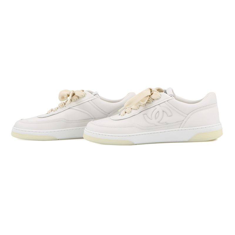 Chanel Sneakers CC Logo 38 Shoes White