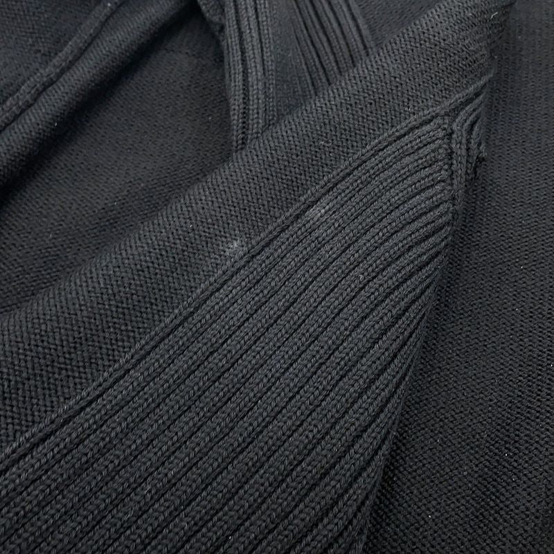 Prada Knit Triangle Logo Sweater Wool 52 Top Black