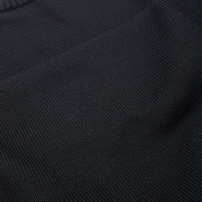 Prada Knit Triangle Logo Sweater Wool 52 Top Black