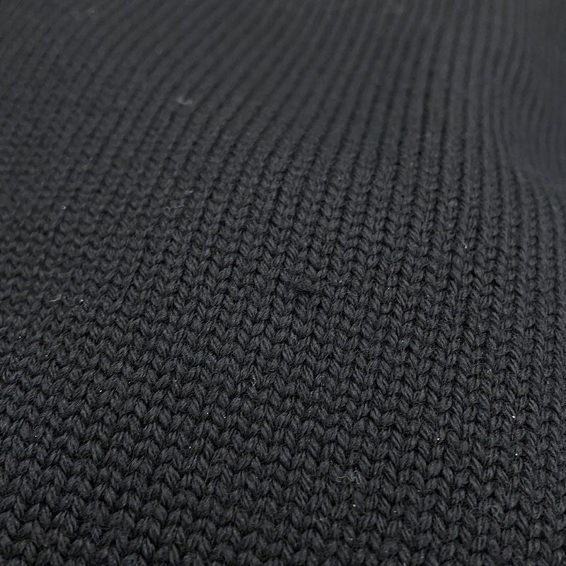 Prada Knit Triangle Logo Sweater Wool 52 Top Black