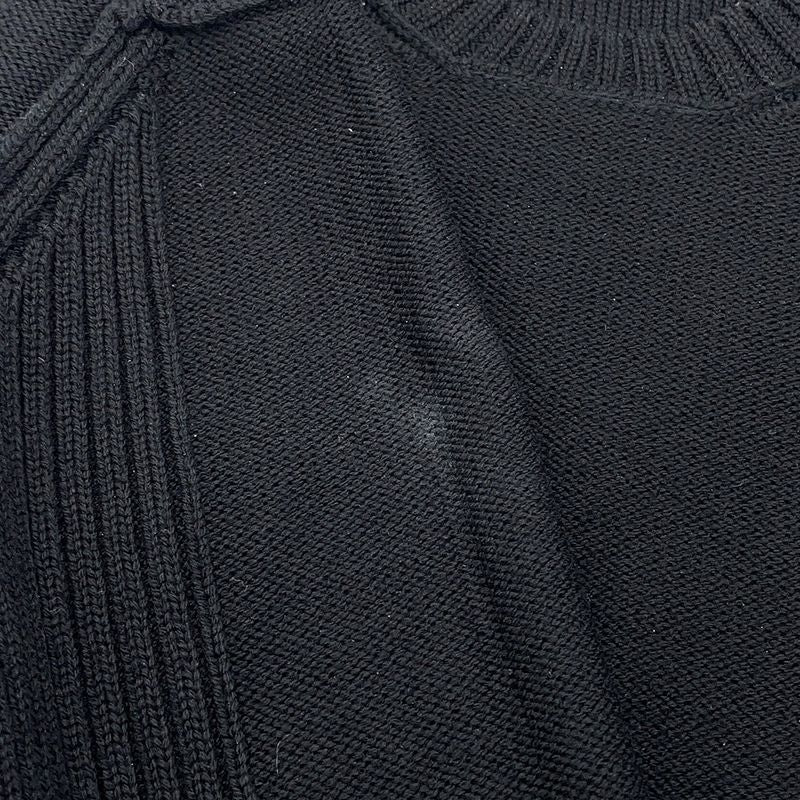 Prada Knit Triangle Logo Sweater Wool 52 Top Black
