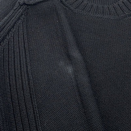 Prada Knit Triangle Logo Sweater Wool 52 Top Black