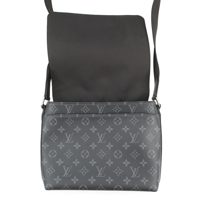 Louis Vuitton Shoulder Bag Monogram Eclipse District PM Black