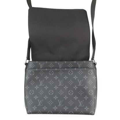 Louis Vuitton Shoulder Bag Monogram Eclipse District PM Black