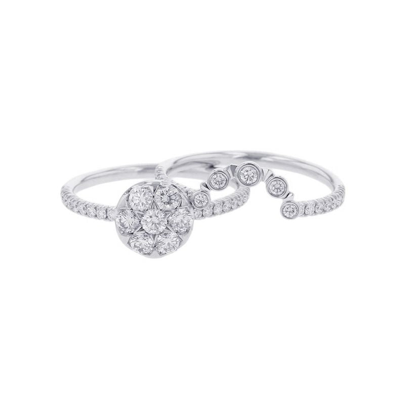 Cartier Ring Etincelle de Row Diamond 18k White Goldwhite Gold 51