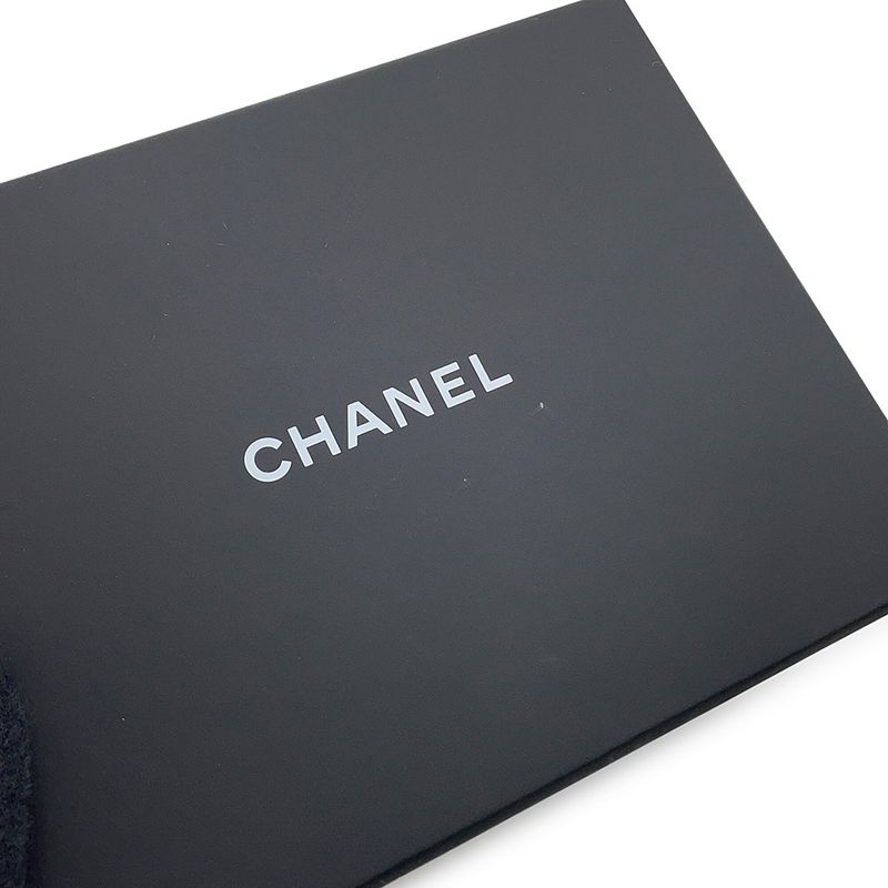 Chanel Coin Case CC Logo Quilted Fragment Caviar Leather Card Black