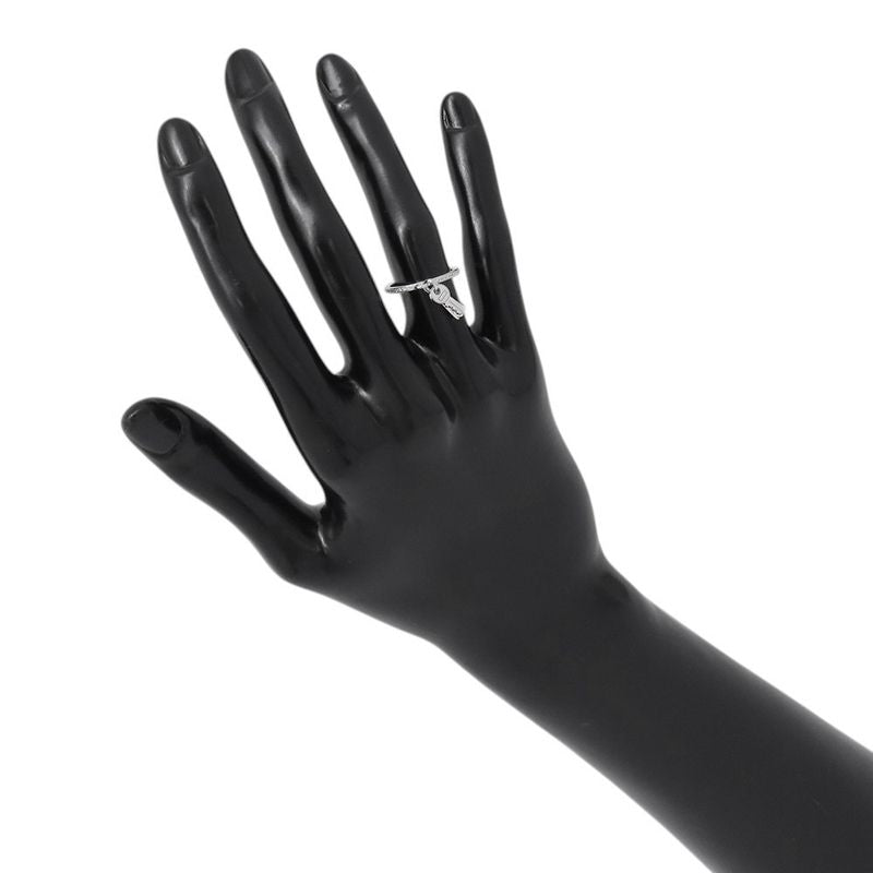 Hermes Ring Kelly Clochette PM Diamond Total 18k White Goldwhite Gold 49
