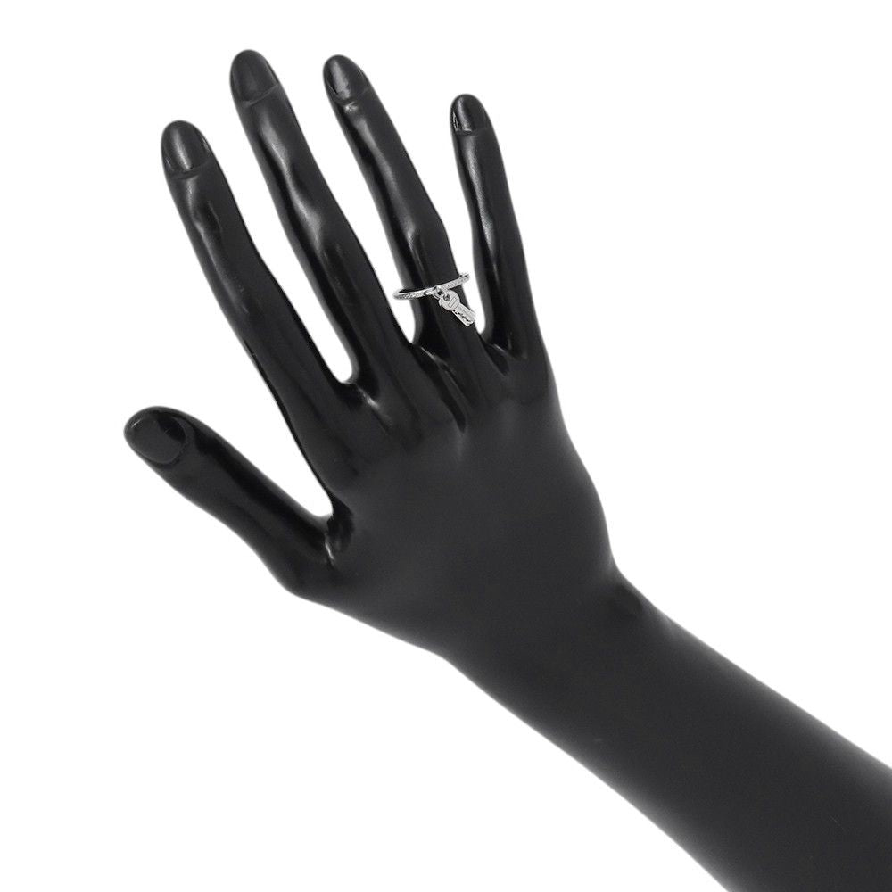 Hermes Ring Kelly Clochette PM Diamond Total 18k White Goldwhite Gold 49