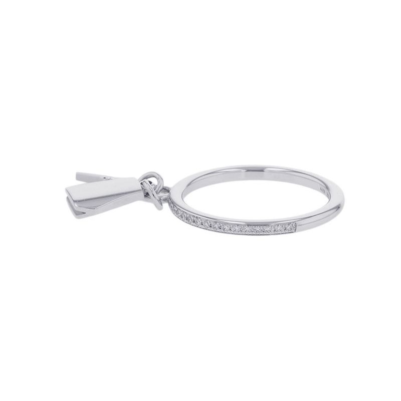 Hermes Ring Kelly Clochette PM Diamond Total 18k White Goldwhite Gold 49